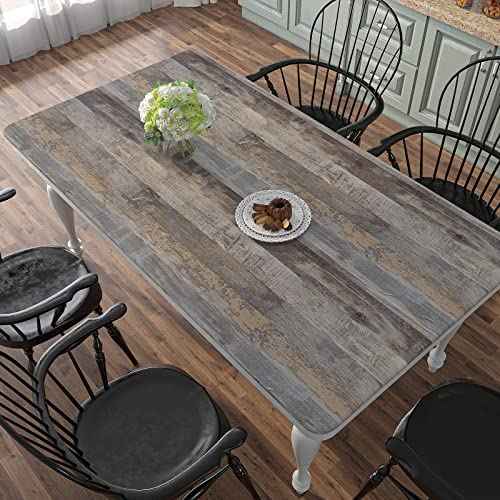 VaryPaper 15.7''x78.7'' Distressed Brown Grey Wood Contact Paper for Walls Removable Waterproof Shiplap Peel and Stick Wallpaper Wood Grain Vinyl Wrap Wood Plank Wallpaper for Bedroom Countertops