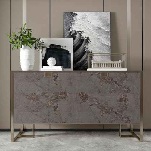 CHIHUT 12"x100" Luxury Matte Brown Gold Thicken Marble Peel and Stick Contact Paper for Countertops Waterproof Self Adhesive Marble Vinyl Wrap Textured Removable Wallpaper for Kitchen Bathroom