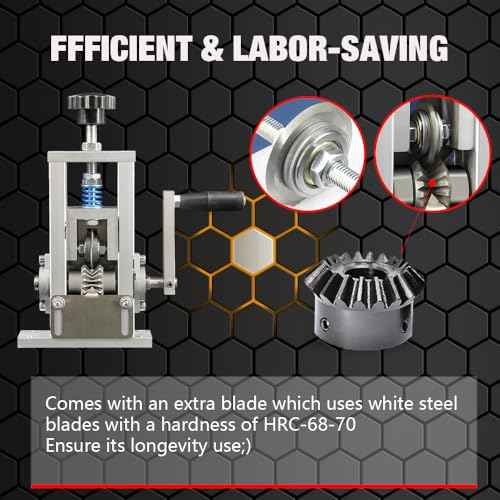 Wire Stripping Machine, Durable Aluminum Frame Upgraded Spring Design With One Extra White Steel Pressure Blade, 0.05''-1'' Wire Stripper