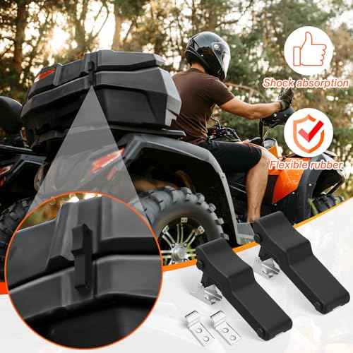 Mudder 8 Pcs Flexible Rubber Draw Latch, Front Storage Rack Rubber Latch for Cooler, Boat Compartment Cargo Box with Stainless Steel Keeper and Bracket