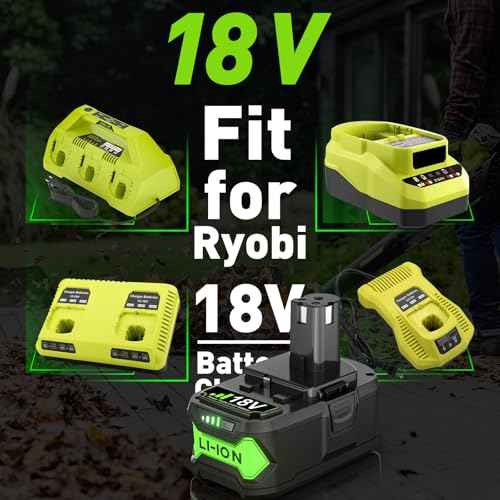 Upgraded 7.0Ah 2Packs P108 18Volt Replacement for Ryobi 18V Battery ONE+ Plus P102 P103 P104 P105 P107 P109 P122 PBP005 PBP004 PBP003 PBP002 RB18L50 BPL1820 Cordless Power Tools with LED Indicator
