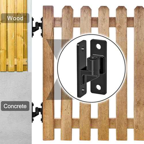 Heavy Duty Gate Hinges, 4Pack High Strength Steel with Electroplated Finish, 600LB Load Capacity, Thick 6mm Black Hinges for Farm Gates, Fences, Barns, Sheds & Outdoor Gates (4.9"x1.5")