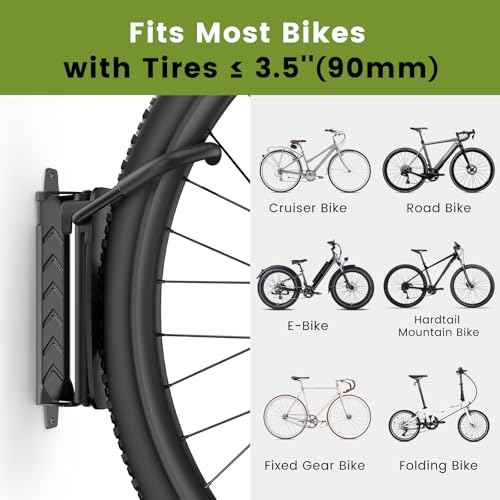 Housolution Swivel Bike Wall Mount [2 Pack], 150¡Æ Swivel Vertical Bike Rack Wall Hanger Holds up to 66lbs for Mountain/Road/Hybrid Bikes, Bike Hangers, Bicycle Storage Rack for Garage