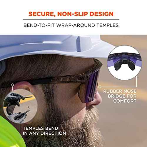 Ergodyne Skullerz AEGIR Safety Sunglasses, Mirrored Lens, ANSI z87.1