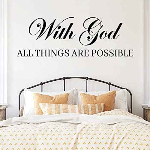 Inspirational Wall Decal Stickers Motivational Quote Stickers Verse Wall Stickers Peel and Stick Vinyl Wall Decor Removable Positive Wall Sticker for Bedroom Living Room Office Bathroom.
