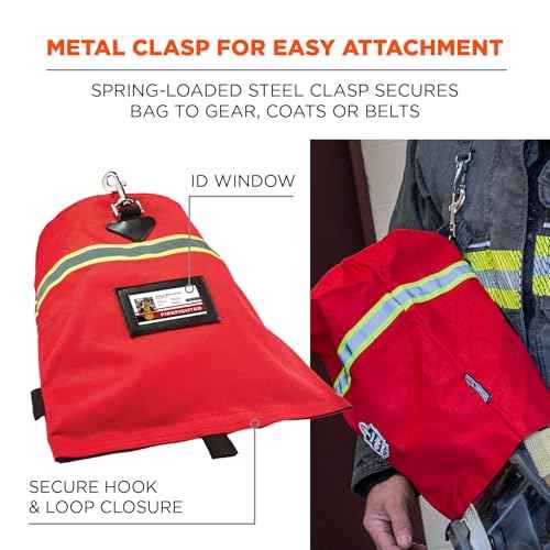 Ergodyne Arsenal 5082L Fireman's SCBA Respirator Firefighter Mask Bag for Air Pack with Drop Down Access for SCBA Mask, Fleece Lined