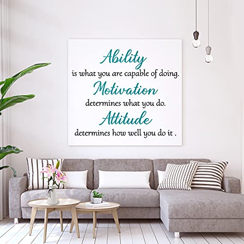3 Sheets Vinyl Quotes Stickers, Inspirational Saying Wall Decals for Home, Office, School, Teen Dorm Room