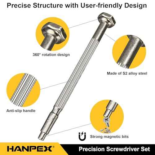 Precision Screwdriver Set, 11 Pieces, Mini Flathead and Phillips, for Glasses, Watches, Electronics Repair