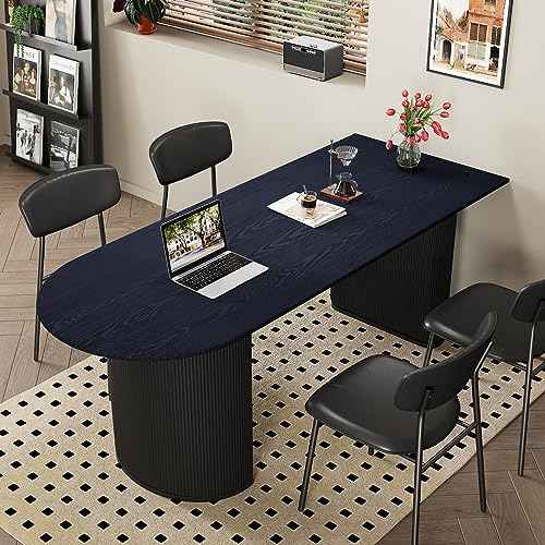 CRE8TIVE Thick Navy Blue Wood Wallpaper Peel and Stick Faux Wood Grain Contact Paper for Cabinets Drawers Waterproof Removable Self Adhesive Blue Contact Paper Vinyl for Bedroom Countertops 12"x80"