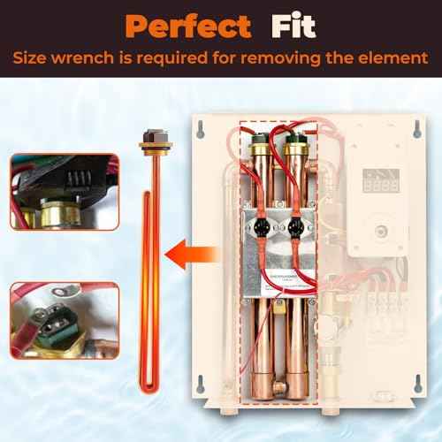 HE 90240 for Ecosmart ECO 18 27 36, 9KW 240V Water Heater Element for Eco'smart 27 tankless water heater - 3 Pack