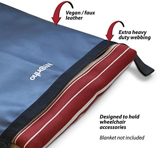 NYOrtho Wheelchair Foot-Rest Extender Elevating Pad - Leg Cushion Protector + Carrying Bag | Secures Easily with Quick-Release Strap Seat Widths 16" - 20" + Carrying Bag, 2" Foot Platform