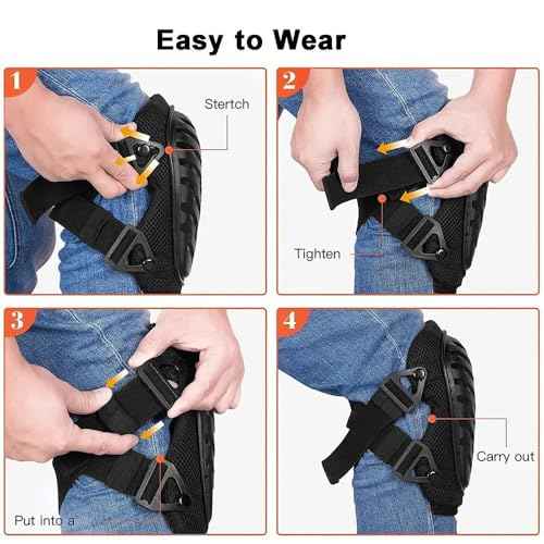 Veltec Premium Knee Pads for Work with Soft Foam and Gel Cushion - Heavy Duty Pads & Adjustable Non-Slip Straps - Pro Protection & Comfortable for Construction, Gardening, Flooring, Roofing and More