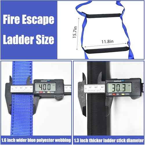 Emergency Fire Escape Ladder 16 Feet Portable Safety Rope Ladder Emergency Escape Ladders for 2-3 Story Homes for Windows, Balconies, and Sailboats, Kayaks, Etc