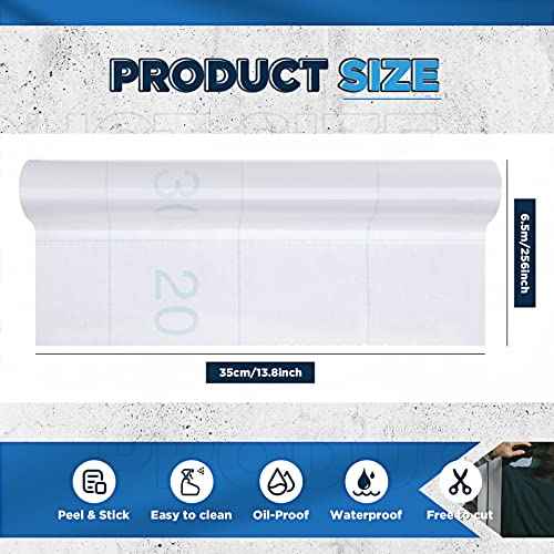 Geyee Clear Contact Paper Self Adhesive Transparent Wall Protector Contact Paper Peel and Stick Wallpaper Oil Proof Waterproof Vinyl Film for Kitchen(256 Inch)