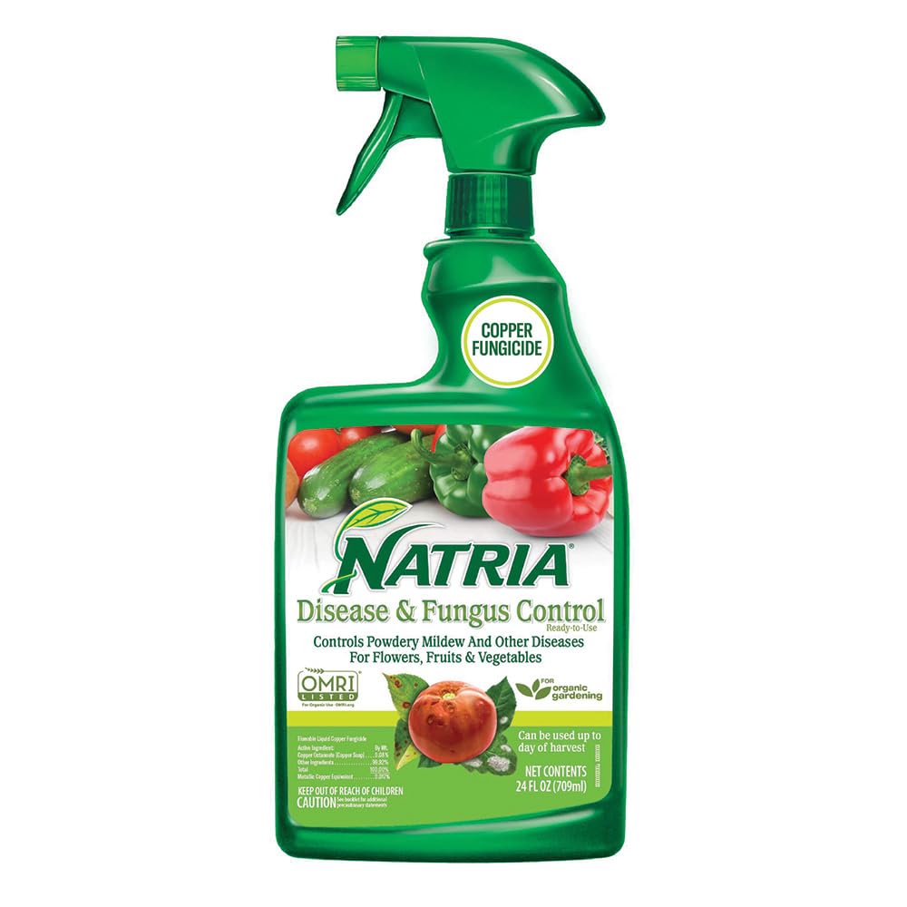 NATRIA Disease & Fungus Control, Ready-to-Use, 24 oz, Liquid Copper Fungicide, Copper Fungicide Spray for Plants