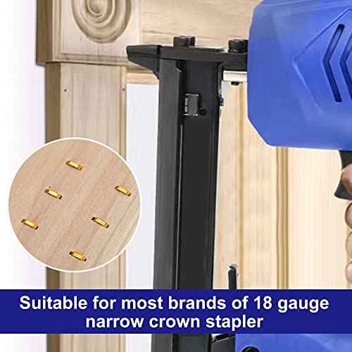 HW HAMWOO 18 Gauge 3000PCS,1/4" Narrow Crown Staples (1/2",3/4",1",1-1/4",1-1/2"),18GA Nail Gun Nails Assorted, Suitable for Most Brand of 18 Gauge Pneumatic and Electric Brad Nailer