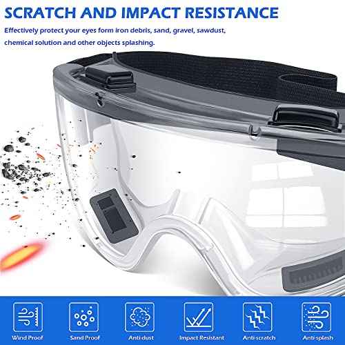 OXG 6 Pack Safety Goggles ANSI Z87.1 Glasses, Anti-Fog Protective Safety Glasses Lab Goggles Men Women Eye Protection Goggles