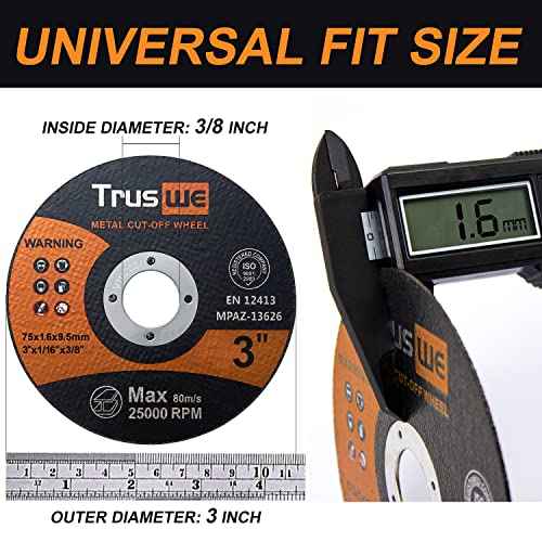 Cut Off Wheels 3 inch 25 Pack - 3¡± x 1/16¡± x 3/8¡± Cut Off Wheel for Metal Stainless Steel Cutting Disc for Angle Grinder Cut-Off Wheel