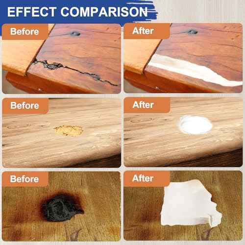 Wood Filler, Wood Putty, Wood Putty Filler Paintable, Stainable & Quick Drying - Quickly Repair Any Broken and defective Wooden Furniture (White£¬9.87 Ounce)