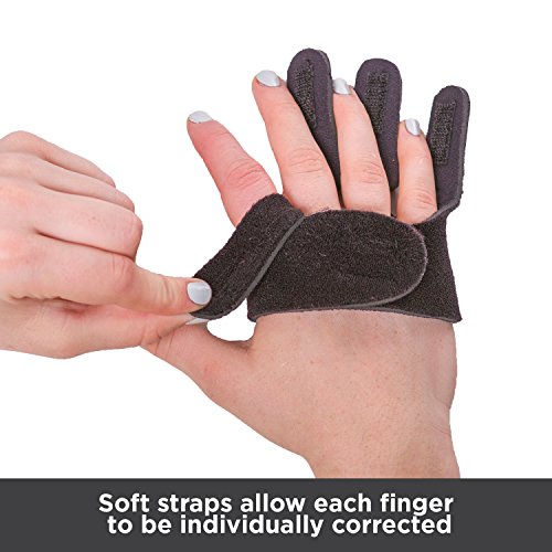BraceAbility Ulnar Deviation & Drift Hand Splint | MCP Knuckle Joint Support Brace for Rheumatoid Arthritis & Tendonitis Pain Relief, Finger Straightener & Stretcher Glove - S (SM/MED) Left