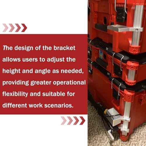 CNQLIS Level Mount Holder for Milwaukee Packout Tool Boxes, Fits Packout Organizers, Includes Set Screws, Creative Mods & Upgrades for Milwaukee Packout tool box ? Left Side