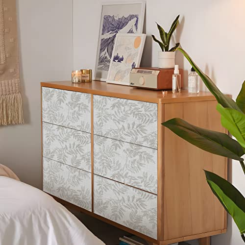 Neutral Leaf Peel and Stick Wallpaper Boho Contact Paper for Cabinets and Drawers Modern Removable Self Adhesive Wallpaper for Bedroom Bathroom Waterproof Contact Paper Beige 78.7inL 17.3inW