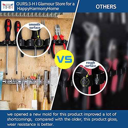 3-H Screwdriver Organizer,6 Pack Screwdriver Holder,Tool Holder,Tool Organizer Wall Mount for Wrench Plier Screwdriver Organization for Craftsman Gift