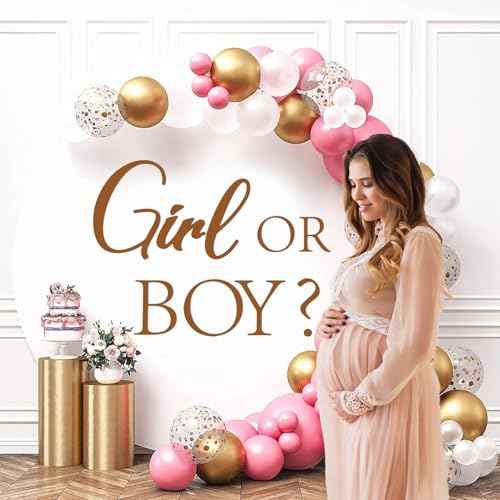 Girl Or Boy Decal Sign for Balloons Arch Backdrop, Large Adhesive Sign Decal Letters Sticker Wall Decor Decorations for Baby Shower Gender Reveal Party