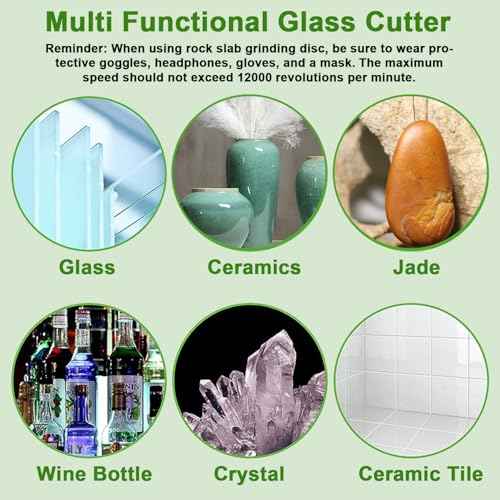 5 Pcs Glass Cutting Disc for Angle Grinder, 4" X 7/8¡± Tile Cutters Tools, Diamond Saw Blades Sand Width 15MM Glass Cutter for Grinding Tile, Wine Bottle, Jade, Ceramics, Crystal