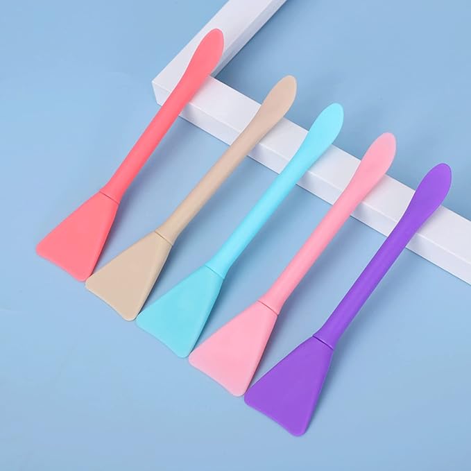 10PCS Silicone Face Mask Brushes Makeup Spatula Face Mask Applicator Skincare Spatula Lotion Spatula Face Cream Applicator Spa Makeup Tools for Facial Skin Care DIY Mask Mixing and Sampling Tool
