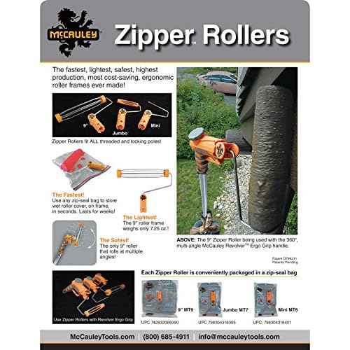 McCauley- Speed PRO Mini Jumbo 3/4" core Roller Frame, fits 4 1/2"-6 1/2" Length Covers. Can be Used with- Revolver Multi Position Brush and Roller Extender.