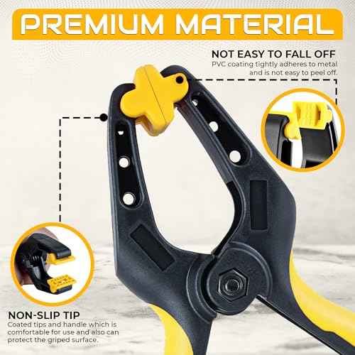 10 Pack Heavy Duty Clamps - 4 Inch Clamps for Ballon Arch with textured handles - Heavy Duty Clips for Backdrop, Photography and Home Improvement