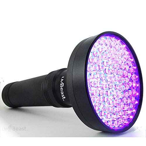 uvBeast Black Light UV Flashlight ? High Power 100 LED with 30-feet Flood Effect ? Professional Grade 385nm-395nm Best for Commercial/Domestic Use Works Even in Ambient Light - USA Stock ? UK Design