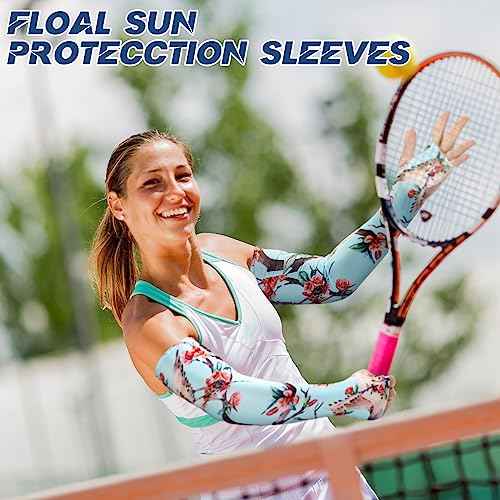 12 Pairs Women Farmers Sleeves UV Sun Protection Arm Sleeves for Cooling Cover Gardening Sports 21inch