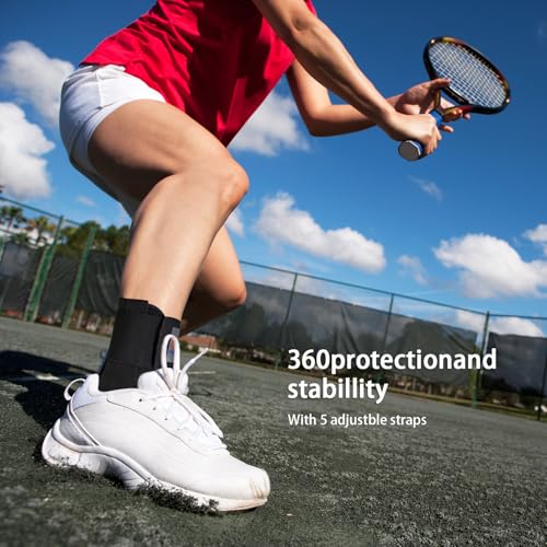 Ankle Brace for Women Men - Lace Up Adjustable Breathable Support, Ankle Support Brace and Stabilizer ankle brace for sprained ankle for Sprained Ankle Injury Recovery, Running, Basketball, Volleyball, Soccer (Large)