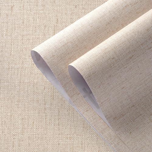 Beige Grasscloth Peel and Stick Wallpaper 3M
