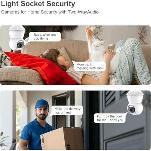Light Bulb Security Camera, 5G/2.4GHz WiFi Lightbulb Cameras Outdoor for Home Security,2-IN-1 Bulb Security Camera with LED Light E27 Compatible, Smart AI Human Detection,Color Night Vision (1Pack)