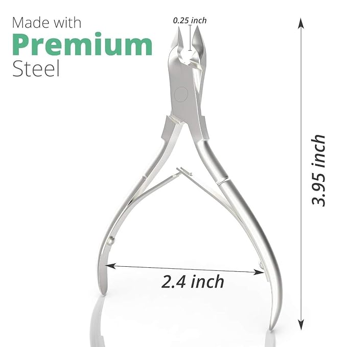 Professional Cuticle Trimmer Nail Cuticle Cutter Stainless Steel Cuticle Nippers with Sharp Blades of Cuticle Remover Clippers Manicure Tools Double Spring - Pedicure Nail Tools (Silver - 4 Pack)
