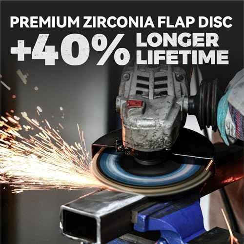 10 Pack, 6" x 7/8" Flap Discs, Arbor Size 7/8-inch, T27 Industrial Zirconia Abrasive Grinding Wheel for Metal, Wood, Stainless Steel Finishing, 120 Grit