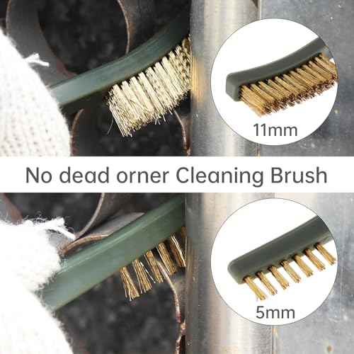 OriGlam Mini Wire Brush Set, Paint and Dirt Remover, Cleaning Welding Slag and Rust, Handy Steel / Nylon / Brass Brush Suitable for Cleaning Paint / Dirt (9)