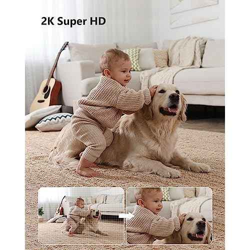 Imou 2K WiFi Security Camera Indoor Pet Dog Baby Camera with AI Human/Motion/Sound Detection, 360¡Æ Wireless IP Home Security Camera, Smart Tracking, Siren, Night Vision, 2-Way Audio, Works with Alexa