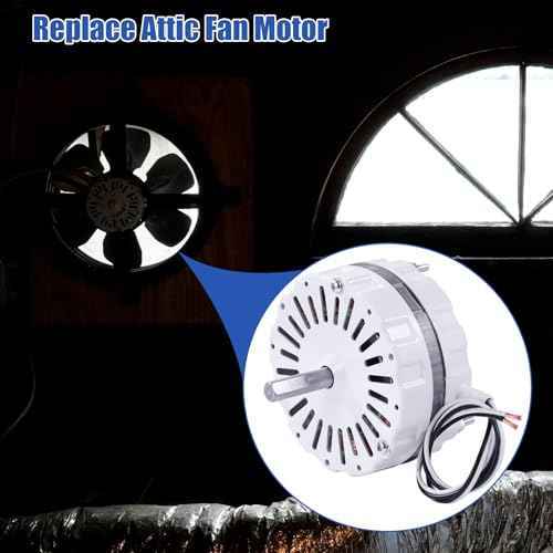 F0510B2497 White Attic Fan Replacement Motor Kit ? Includes F0510B2944 Power Attic Vent Fan Unit, Bridges, and Nylon Locking Nuts ? Compatible with Lomanco 2000 Series
