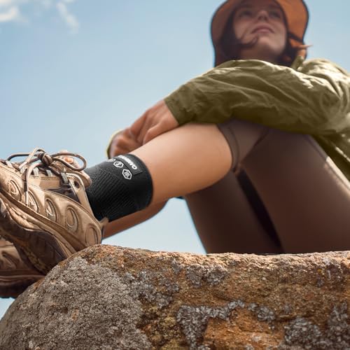 CAMBIVO Ankle Brace for Women & Men, Compression Ankle Support for Sprain & Strain, Achilles Tendonitis, Plantar Fasciitis & Recovery, Ankle Sleeve for Running, Basketball, Football, Daily Use