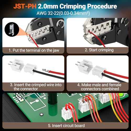 Preciva Crimping Tool Connector kit - AWG28-16/0.08-1.5mm©÷ Ratcheting Crimper with 620Pcs Connectors and 1600Pcs Pins | Crimp Tool for Dupont, JST, ATX, EPS, PCIE, SATA Series
