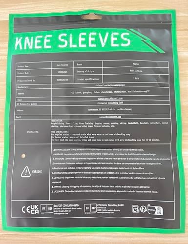 Knee Sleeves (1 Pair), 7mm Neoprene Compression Knee Braces, Great Support for Cross Training, Weightlifting, Powerlifting, Squats, Basketball and More