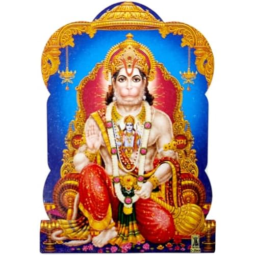 Blessing Lord Hanuman : Hindu God Sticker Size 3"x 2.5" Inches