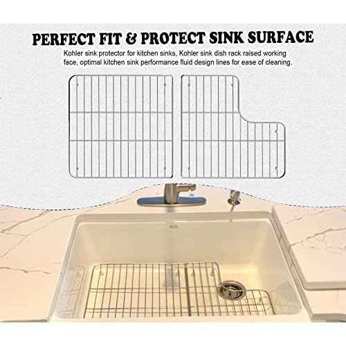 ???????????????? K-6639-ST Sink Rack Replacement for Kohler Whitehaven Bottom Basin Rack 6639-ST, K-6488 and K-6489 Stainless Steel Sink Protector Accessories