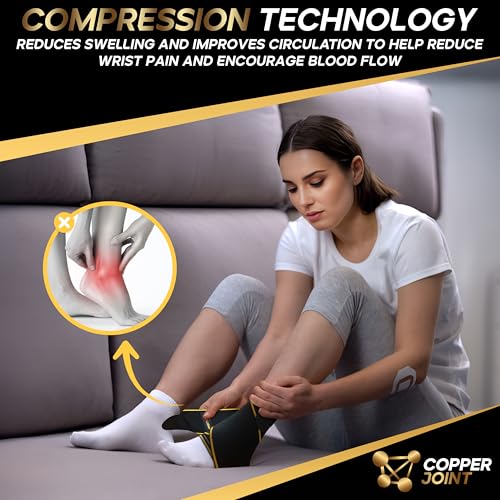 Copperfit Compression Ankle Brace for Women Support, Durable Design Foot and Ankle Support for Women & Men Ideal to Support for Sports, Running, Comfortable Fit, Breathable Material - Small