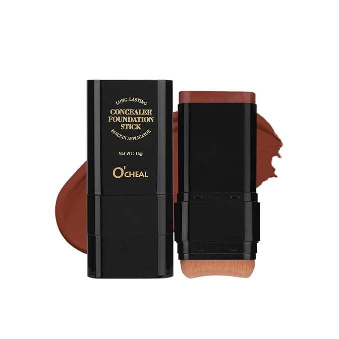 O'CHEAL Face Foundation Contour Stick Long-wear Lightweight Brighten Stick Blemish Contouring Face Concealer Beauty Makeup 06#CHOCOLATE COLOR