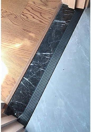 Bilaida 0.8" Rise Solid Rubber Threshold Ramp, 1500 LBS Capacity, 39" Wide Non-Slip Wheelchair Ramp for Doorway Indoor or Outdoor, Bathroom, Garage and Supermarket Entrance, Cuttable Black (0.8"H, 1)